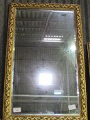 Gilt framed bevel-edged wall mirror, 117 x 74cms. Estimate £30-50