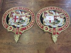 2 painted metal Great Western Railway wall plaques. Estimate £20-30