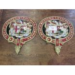 2 painted metal Great Western Railway wall plaques. Estimate £20-30