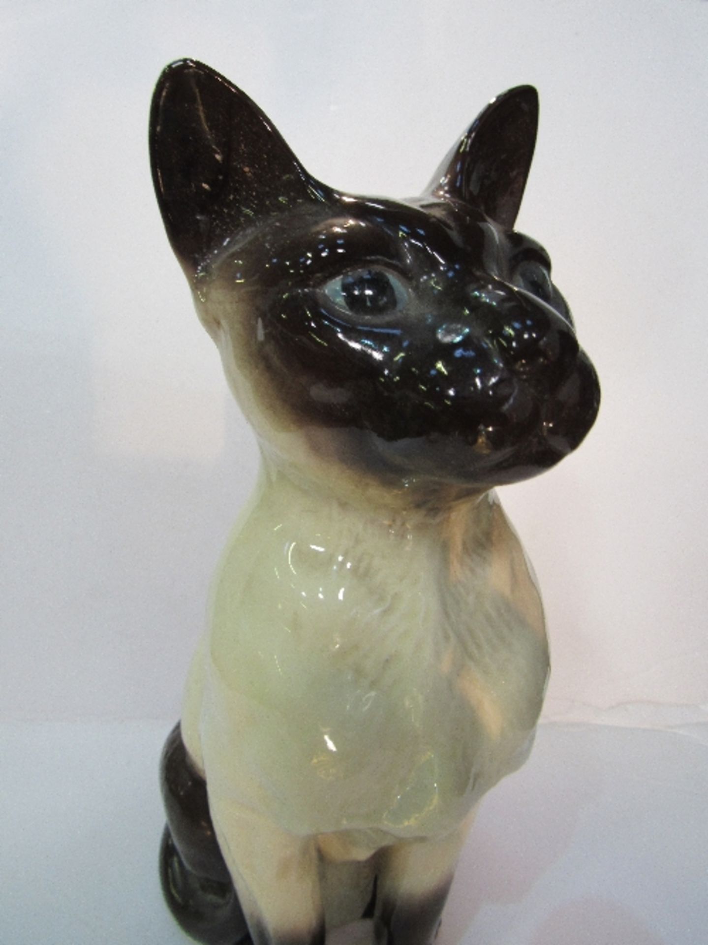 Large Beswick Siamese cat, height 36cms. Estimate £20-40 - Image 2 of 2