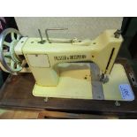 Frister & Rossman manual sewing machine, made in Western Germany, in wooden case. Estimate £20-30