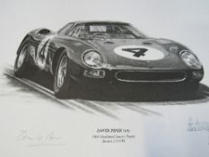 10 Peter Ratcliffe 'Legends in Time' prints of F1 & GT cars, signed Alan Stammers of various