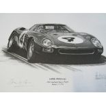 10 Peter Ratcliffe 'Legends in Time' prints of F1 & GT cars, signed Alan Stammers of various