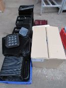 Qty of black plastic trays