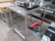 Stainless steel preparation table, 95 x 60 x 88cms