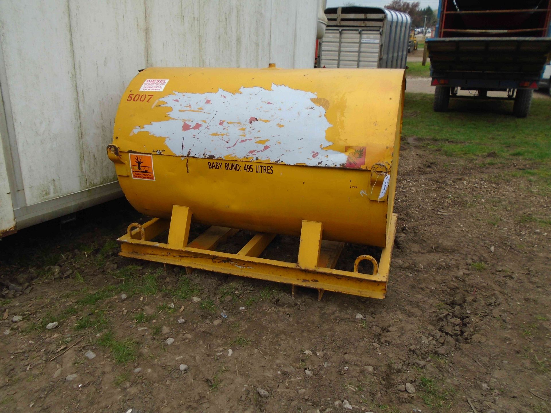 Mobile steel bunded diesel tank with pump