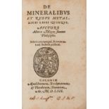 ALBERTUS MAGNUS (ca. 1200-1280) - De mineralibus et rebus metallicis libri quinque. Colony: Giovanni