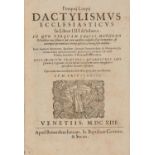 LIMPIO, Pompeo (secolo XVI) - Dactylismus ecclesiasticus. Venice: Bernardo Giunta, Giovanbattista