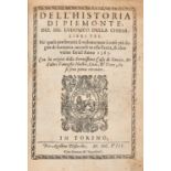 DELLA CHIESA, Ludovico (1568-1621) - Dell'historia di Piemonte. turin: Afostino Disserolio, 1608.