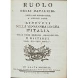 [MALTA] - Ruolo delli cavalieri, cappellani conventuali, e serventi d'armi ricevuti nella