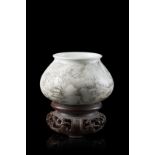 An en-grisaille waterpot decorated with a river landscape scene, Yang He Tang Zhi mark to the