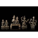 Indian ManufactureFour bronze sculptures(h. max 8 cm.)ITManifattura IndianaQuattro sculture in