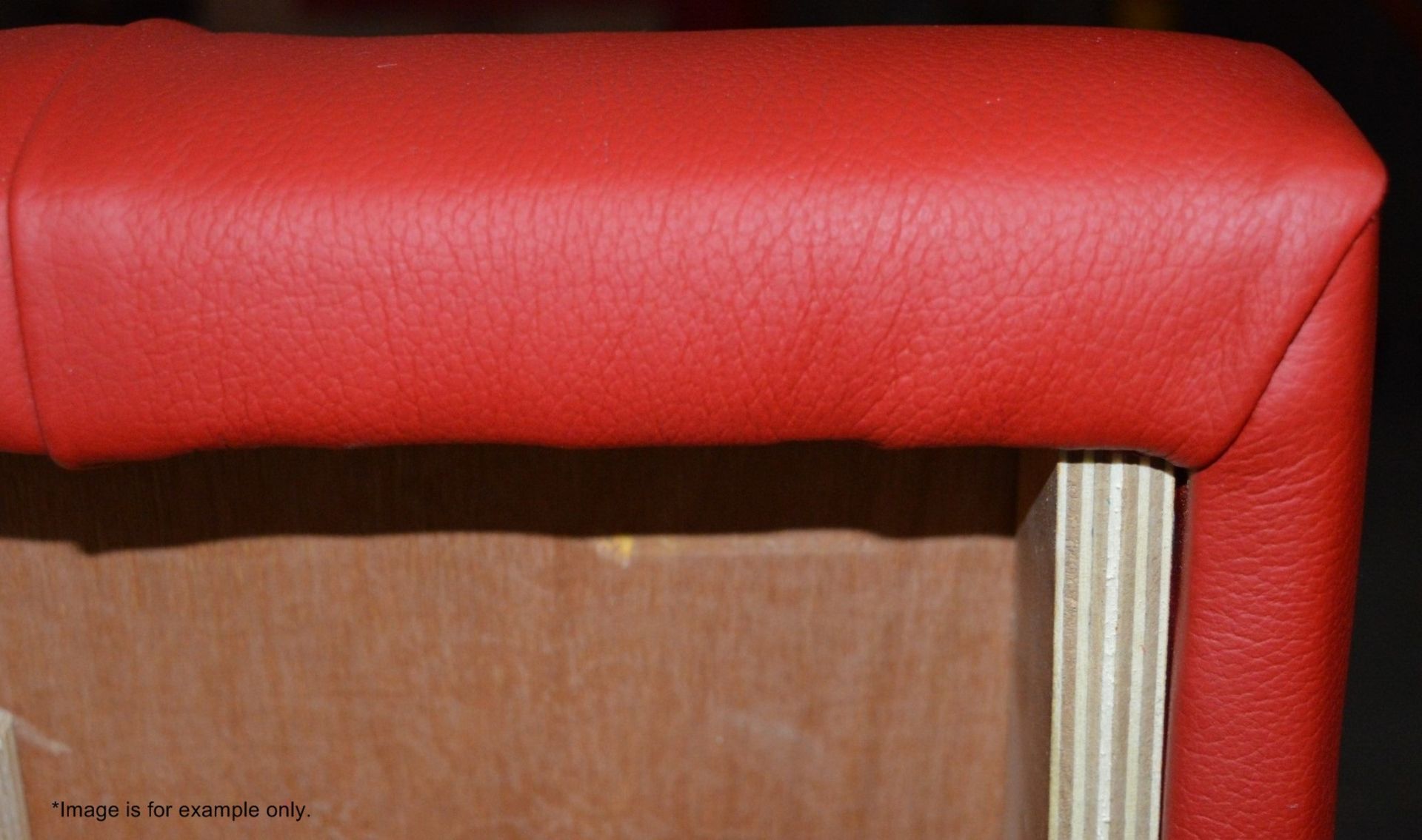 2 x Seating Booth Sections Upholstered In A Bright Red Leather - Also Includes 1 x Privacy Panel - Image 6 of 9