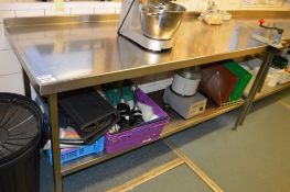 1 x Stainless Steel Preparation Table With Undershelf and Bonzer Can Opener - H90 x W180 x D65 cms -