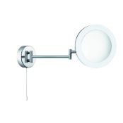 1 x IP44 Chrome Illuminated Adjustable Bathroom Mirror - Brand New
