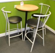 1 x Assorted Collection of Restaurant Poser Tables and Stools - Lot To Include 4 x Poser Tables and