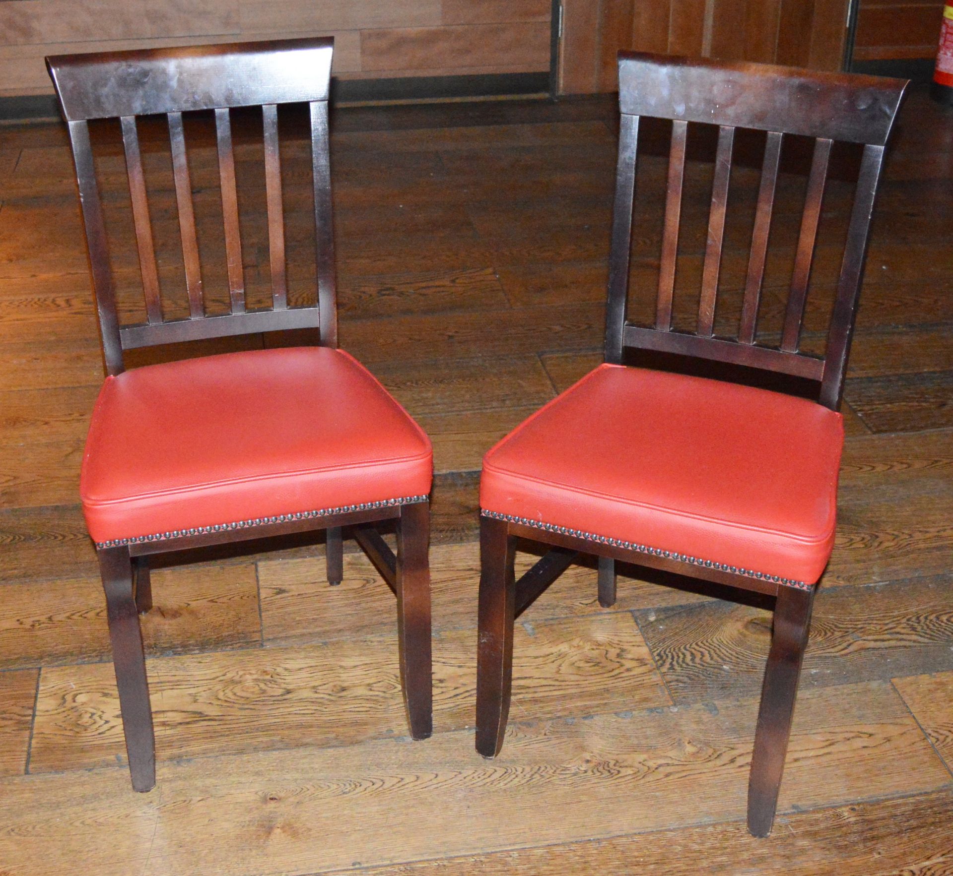 4 x Harley Chairs With Hardwoord Frames - Height 90 x Width 44 x Depth 39 cms - Seat Height 48 cms - Image 5 of 5