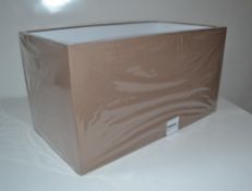 2 x Chelsom Rectangular Light Shade in Pebble (QOB/18/PEBBLE) - New/Unused boxed stock - CL001 - Ref