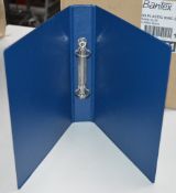 30 x Bantex A5 Plastic Ring Binders - Dark Blue, 2 Ring, 25mm - New Boxed Stock - CL011 - Ref 1302-