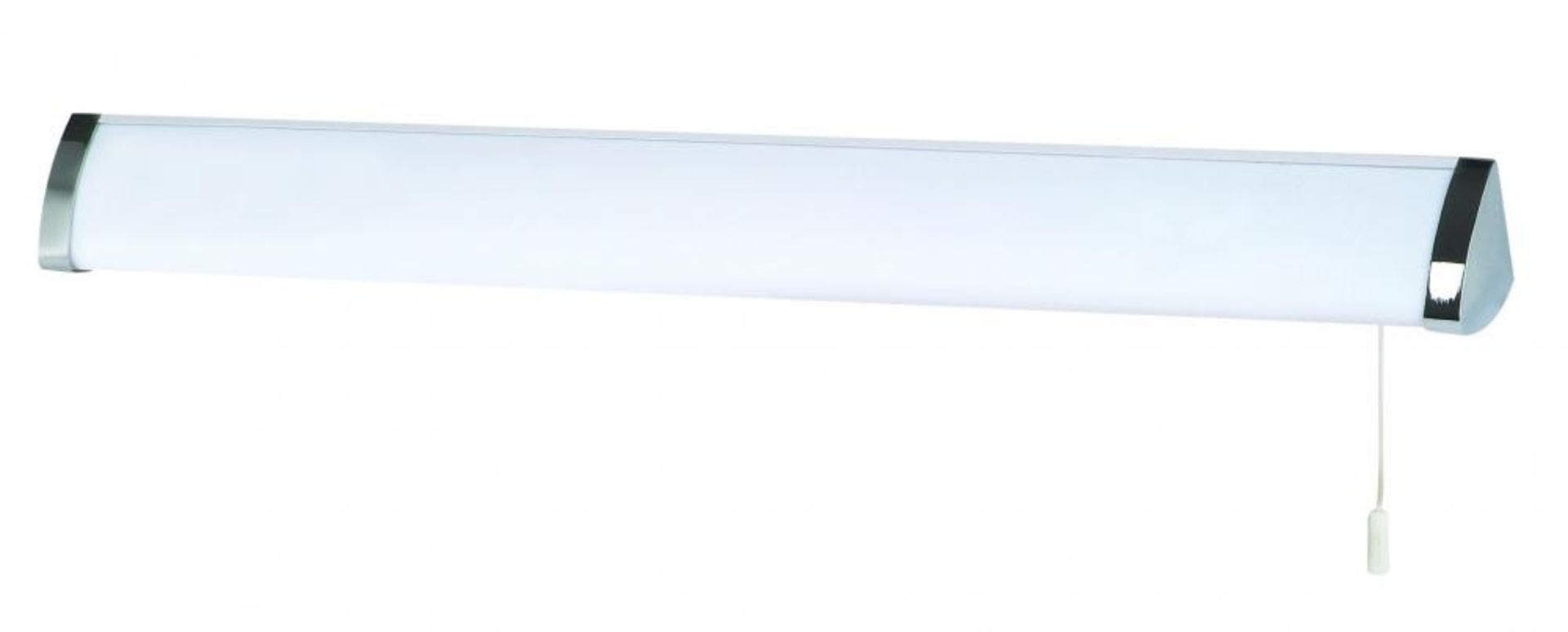 1 x IP44 Chrome Triangular Wall Light With T5 Fluorescent Tube and Polycarbonate Shade - New Boxed S