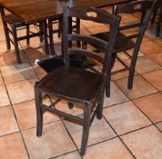 10 x Assorted Rustic Restaurant Dining Chairs - Taken From A Popular Eatery - Manchester M17