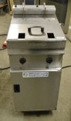 1 x Valentine Freestanding Electric Twin Basket Fryer - Approx 15 Litre Capacity - Easy Clean Stainl