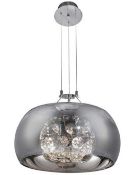 1 x Curva 6-Light Ceiling Pendant In Polished Chrome - New Boxed Stock -