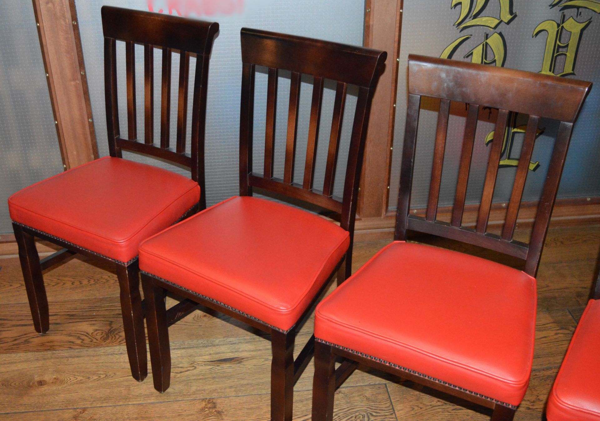 4 x Harley Chairs With Hardwoord Frames - Height 90 x Width 44 x Depth 39 cms - Seat Height 48 cms - Image 4 of 6