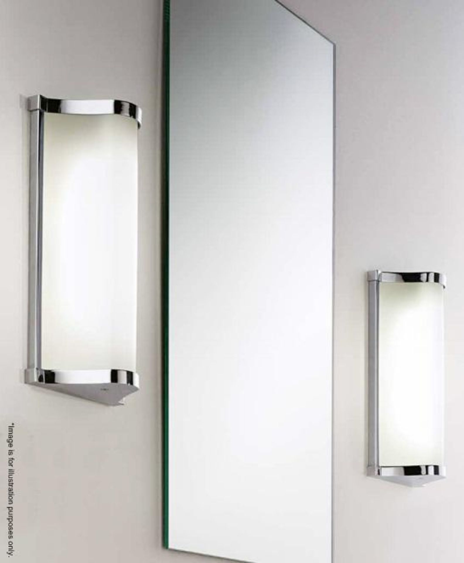 A Pair Of CHELSOM Luxury Bathroom Wall Light (Upright) - IP44 - Zone 2 - Unused Boxed Stock - CL001