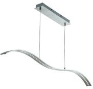 1 x Satin Silver LED Wavy Bar Light Fitting - New Boxed Stock - CL323 - Ref: 2076SS / PalF - Locatio