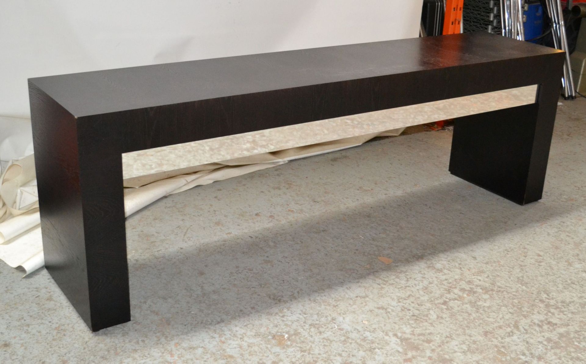 1 x Long Black Serving Table with Cutlery Drawer - CL314 - Location: Altrincham WA14 - *NO VAT On Ha - Image 11 of 14