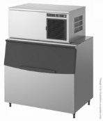 1 x HOSHIZAKI Stackable Commercial Ice Maker / Cuber With Ice Bin And Stand - Model IM-240DNE-32