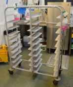 1 x Food Tray Collection Trolley - Takes Upto 20 Food Trays - H143 x W102 x D37 cms - Ref BB489 1855