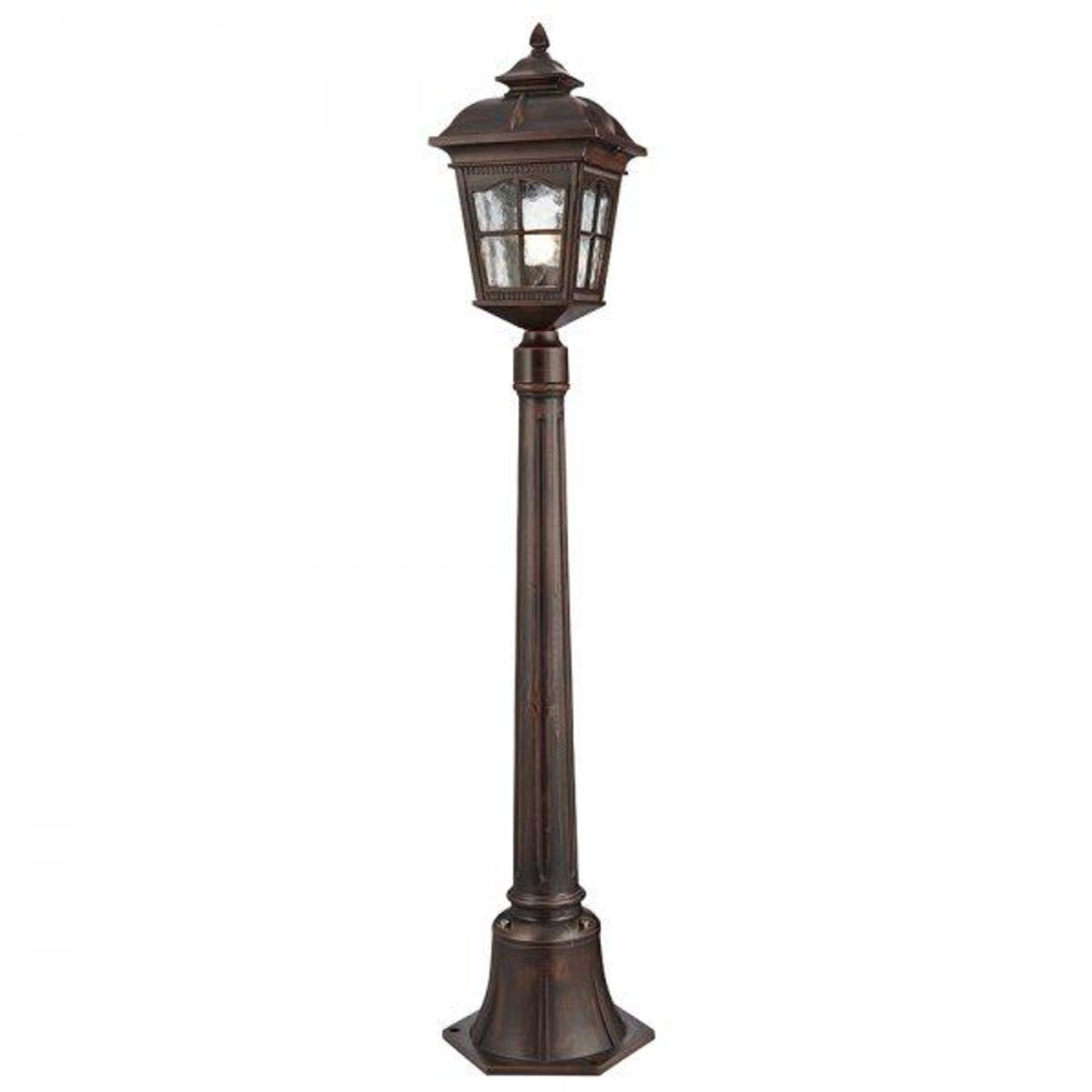 1 x Pompeii Brown Stone Aluminium IP44 Outdoor Post Light - 108cm Height - New Boxed Stock - CL323 - - Image 3 of 4