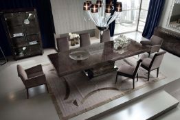 1 x Giorgio Absolute Dining Extension Table 4000 – Mako Japanese Tamos Burl Veneer With a High Gloss