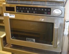 1 x Buffalo Commercial Programmable Microwave Oven With Stainless Steel Finish - Model GK640 - Ref B