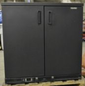 1 x GAMKO 2-Door Illuminated Hinged Back Bar Bottle Cooler - Model: Gamko MG1/250DD