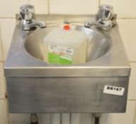 1 x Commercial Stainless Steel Handwash Basin - Ref BB166 TF - CL351 - Location: Chorley PR6