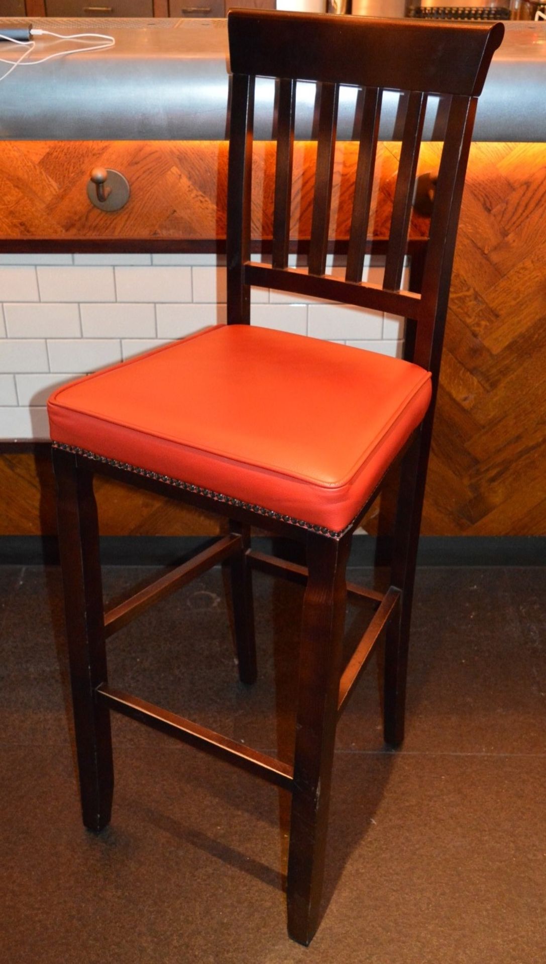 4 x Tall 'Harley' Bar Stools - Recently Removed From A City Centre Restaurant - Image 3 of 5