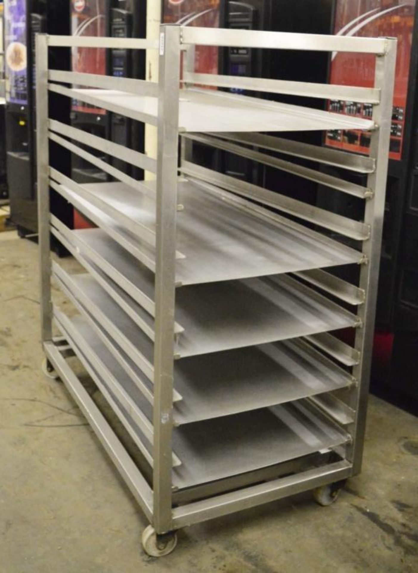 1 x Six Tier Commercial Kitchen Tray Trolley For Baking, Pastries and Other Foods - H148 x W70 x D13 - Image 3 of 3