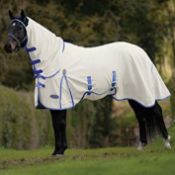 1 x Weatherbeeta Comfitec Shield Combo Neck Fly Rug in White & Blue - Size UK 4'0 - New Stock - J994