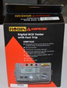 1 x Robin Amprobe Digital RCD Tester Wth Fast Trip - Model KMP7020 - Boxed With All Accessories -