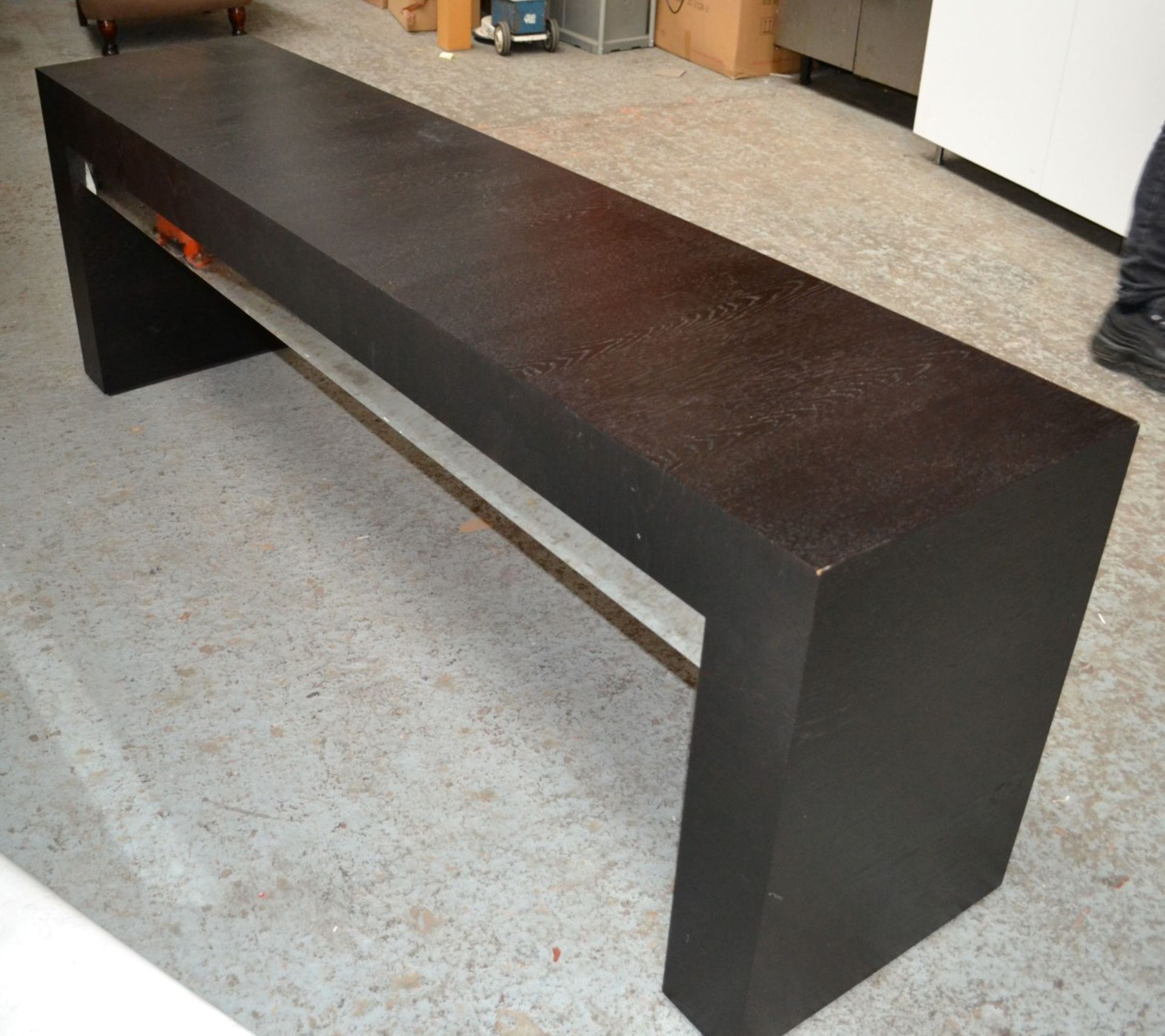 1 x Long Black Serving Table with Cutlery Drawer - CL314 - Location: Altrincham WA14 - *NO VAT On Ha - Image 13 of 14