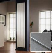 1 x Quinn Slieve Designer Single Panel Vertical Radiator in Matt Silver - Contemporary Design - Will