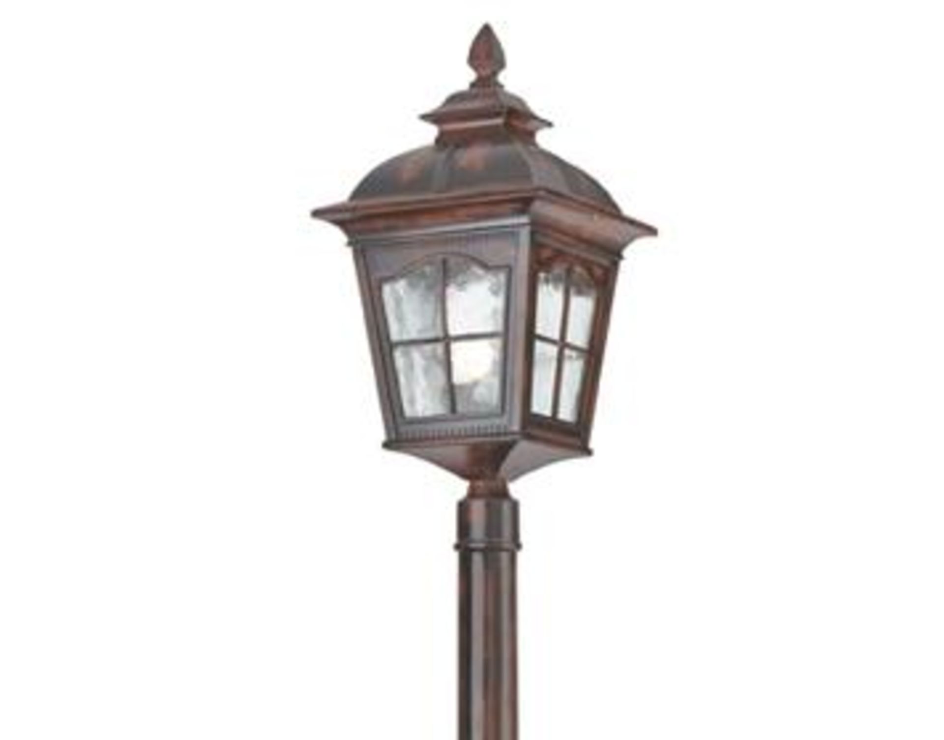 1 x Pompeii Brown Stone Aluminium IP44 Outdoor Post Light - 108cm Height - New Boxed Stock - CL323 - - Image 3 of 4