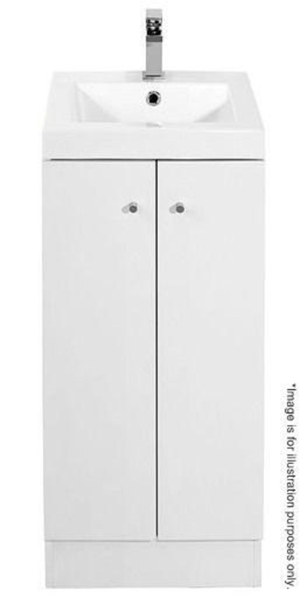 5 x Alpine Duo 400 Floorstanding Vanity Units In Gloss White - Brand New Boxed Stock - Dimensions: H - Image 3 of 3