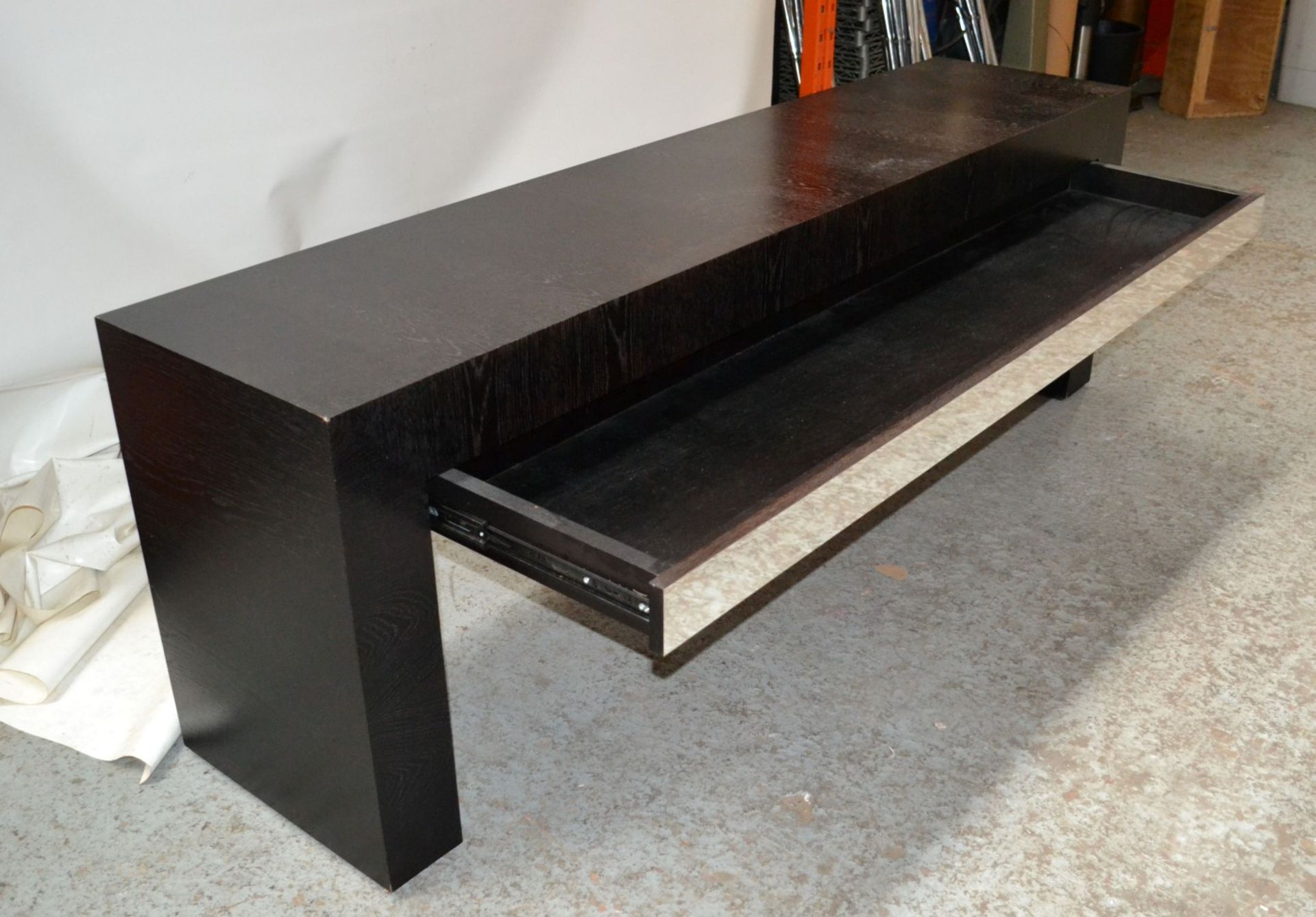 1 x Long Black Serving Table with Cutlery Drawer - CL314 - Location: Altrincham WA14 - *NO VAT On Ha - Image 12 of 14