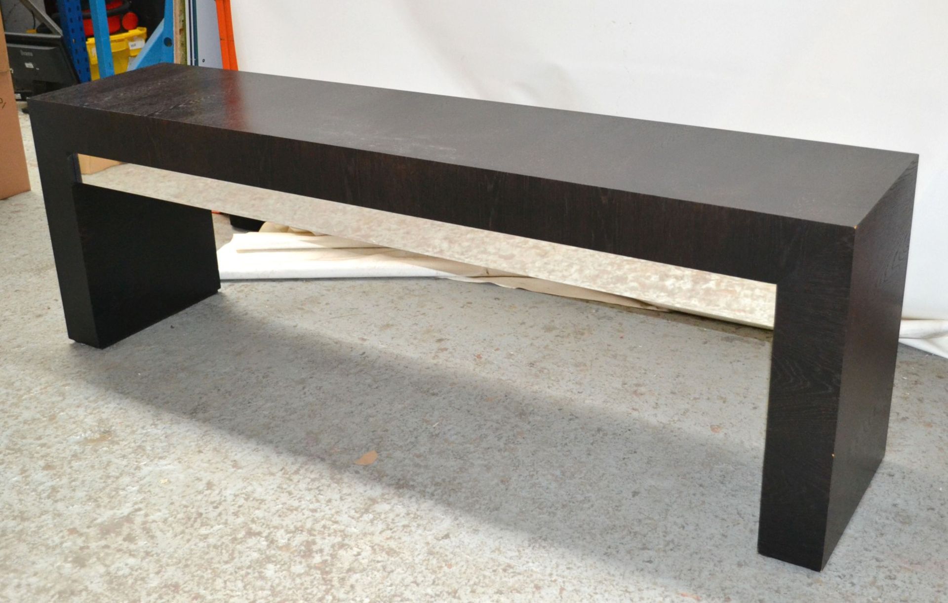 1 x Long Black Serving Table with Cutlery Drawer - CL314 - Location: Altrincham WA14 - *NO VAT On Ha