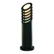 1 x Die Cast Aluminium IP44 Black Outdoor Post Lamp With White Polycarbonate Diffuser - New Boxed St