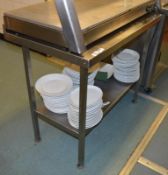 1 x Stainless Steel Preperation Counter With Undershelf - H90 x W120 x D60 cms - Ref BB187 PTP - CL3